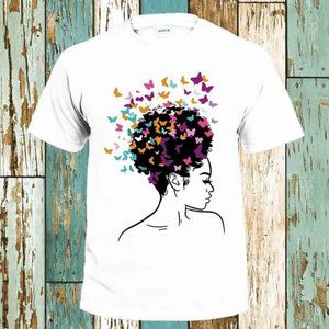Afro Butterfly Silouette T-Shirt